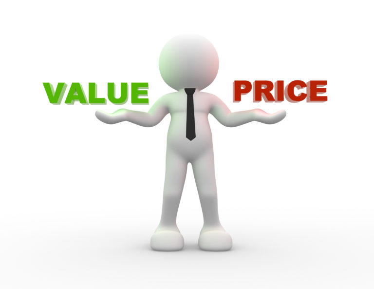 value compared to price